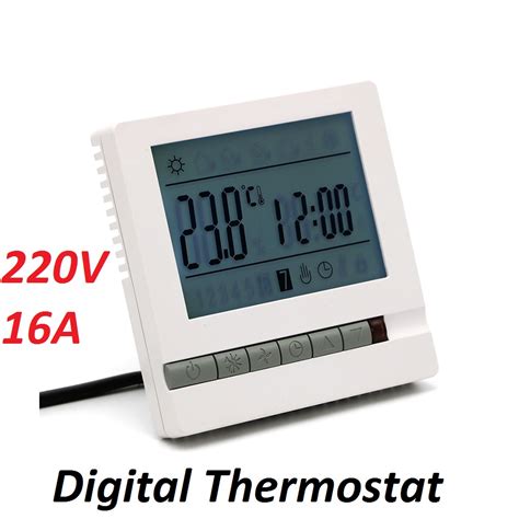 Digital Floor Heating Thermostat Ac V A Room W Grandado