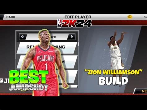 Zion Williamson Nba K Build Updated Jumpshot And Accessories Youtube