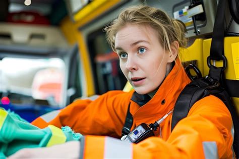 Premium Photo Female Paramedic With Patient Women Doctor Emergency Or