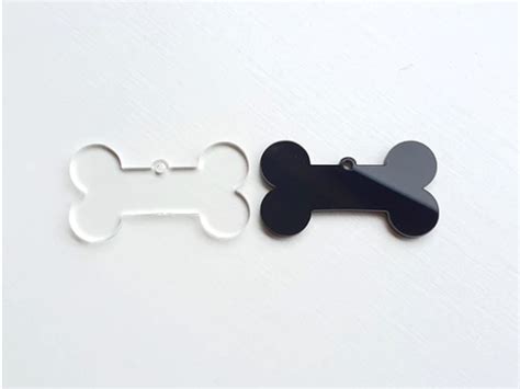 Bone Shaped Black Acrylic Blank