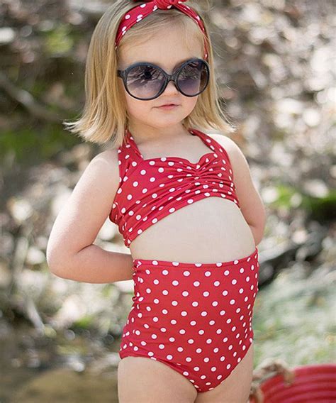 Red Dolly Swimwear Red White High Waist Bikini Top Bottoms