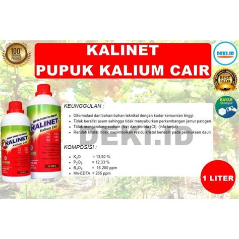 Jual Kalinet L Pupuk Kalium Cair Pembuahan Generatif Tanaman Pemanis