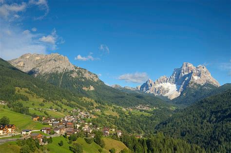 View Of Santa Fosca With Monte Pelmo License Image