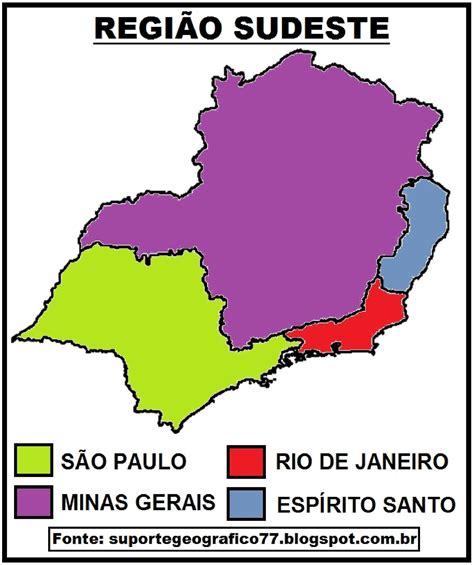 Mapa Politico Regiao Sudeste FDPLEARN