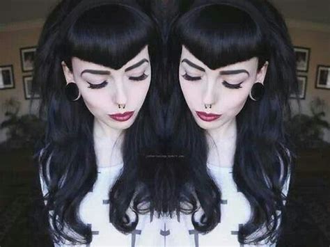 Vamp Bangs Goth Hair Pin Up Hair Rockabilly Hair