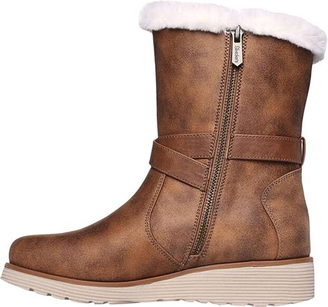 Amazon Skechers Women S Keepsakes Wedge Snow Kiss Chestnut Low