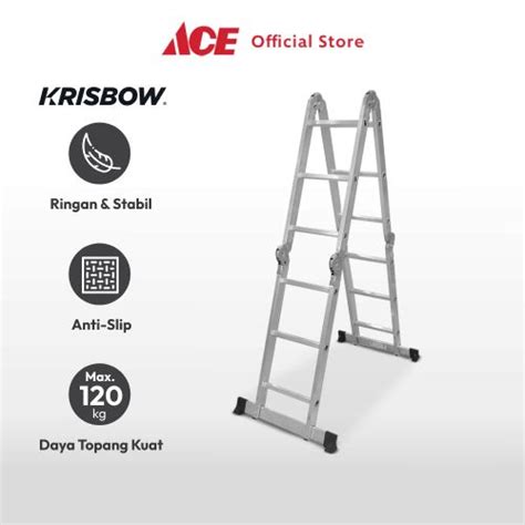 Jual Ace Krisbow Mtr Tangga Lipat Aluminium Multifungsi X Step