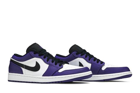 Air Jordan 1 Low Court Purple White 553558 500 Thelovelyroad Shoe