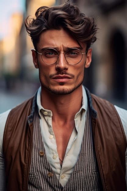 Premium Photo The Best Men S Hairstyles For Men With Glasses