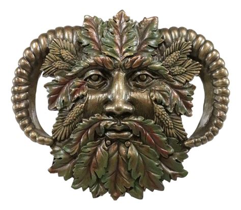 Ebros Horned God Autumn Fall Season Greenman Spirit Wall Decor Plaque 7 Wide Ebay