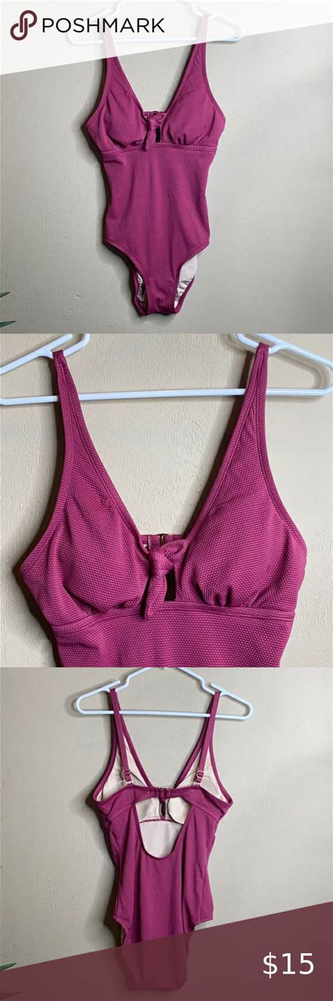 Kona Sol Purple One Piece Bathing Suit Medium