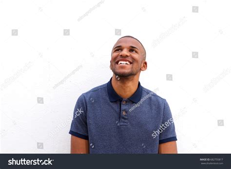 portrait smiling young black man  stock photo