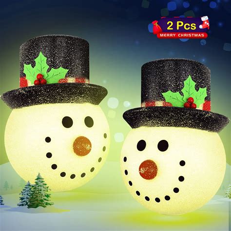 2 Pcs Christmas Porch Light Covers, Snowman Porch Lights Cover for ...