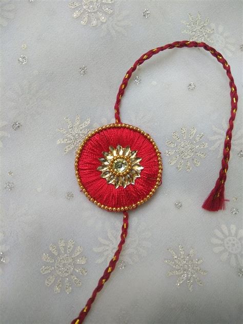 Handmade Silk Thread Rakhi Red Handmade Rakhi Designs Rakhi Making