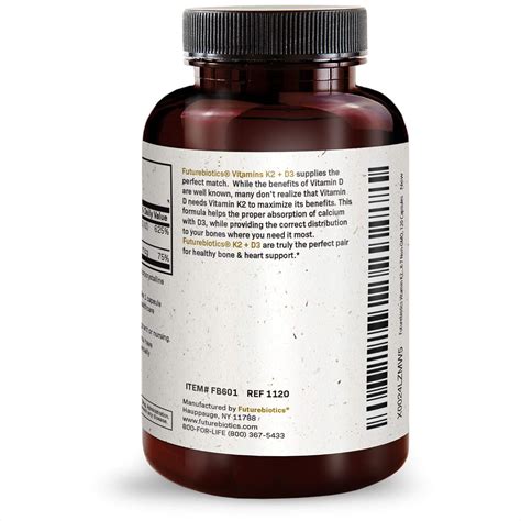 Buy Futurebiotics Vitamin K2 Mk7 With D3 Supplement Non Gmo Formula