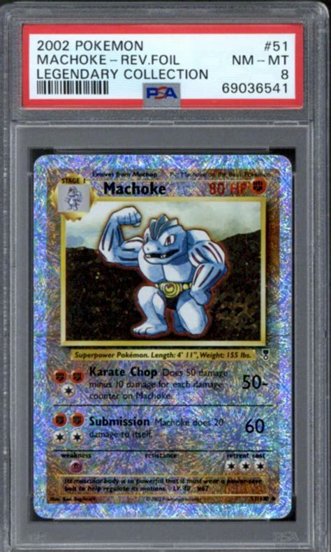 Pokemon Legendary Collection Reverse Holo Foil Machoke 51110 Psa 8