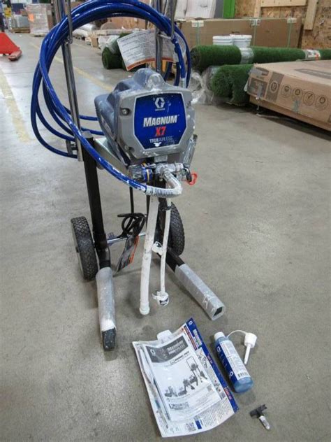 Graco Magnum X7 Cart Airless Paint Sprayer With Whip Hose And Pressure