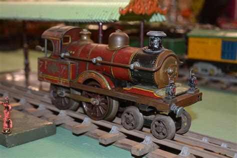 Vintage Carette Tinplate Clockwork Locomotive Toy Train Model Steam