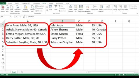 Excel Split Data Into Two Cells Assmall