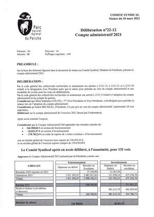 Calaméo 22 12 Compte Administratif 2021 Parc