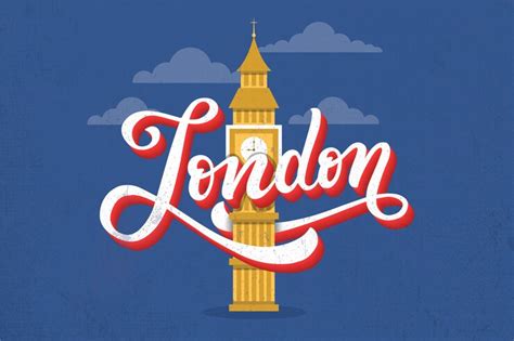 Free Vector London City Lettering