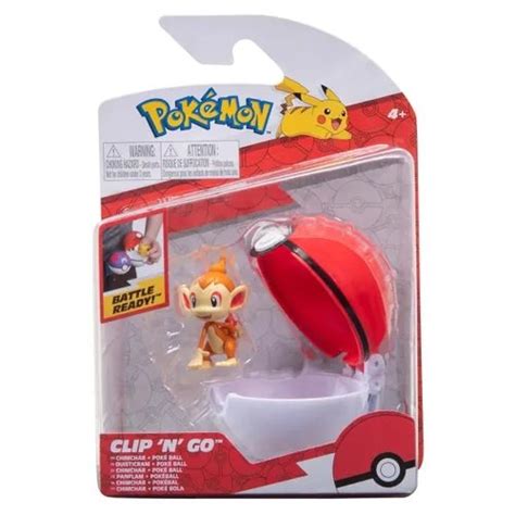 Jazwares Pokemon Clip N Go Figurka Chimchar Poke Ball Jazwares