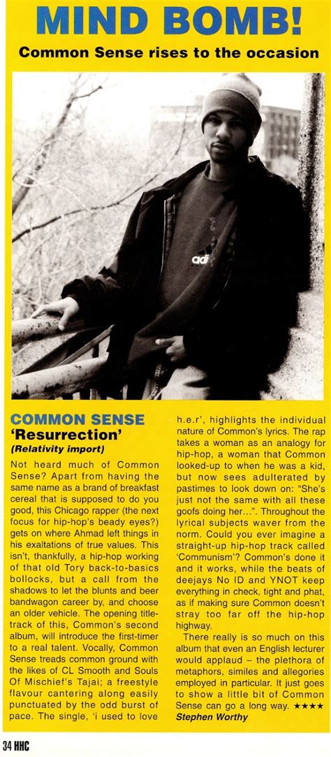 HipHop-TheGoldenEra: Album Review : Common Sense - Resurrection - 1994