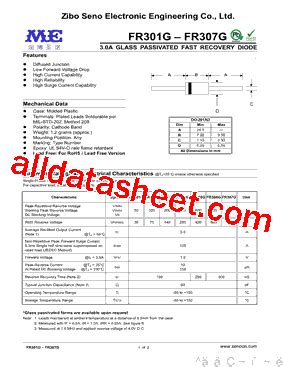 Fr G Datasheet Pdf Zibo Seno Electronic Engineering Co Ltd