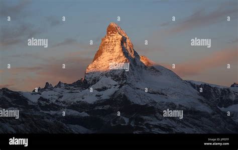 Matterhorn at sunrise Stock Photo - Alamy