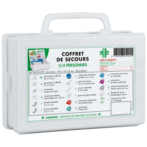 Coffret de secours 2 à 4 personnes