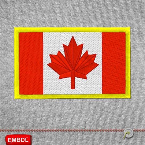 Canada Flag Canadian Flag Embroidery Design Digital Instant Download Flag Embroidery