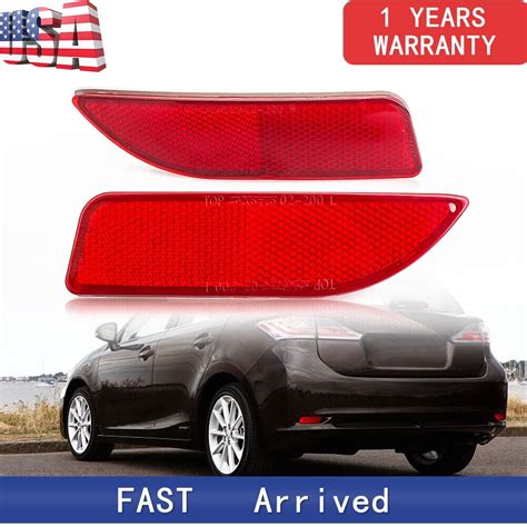 Mzorange Pcs Left Right Rear Bumper Reflector Brake Lights For Toyota