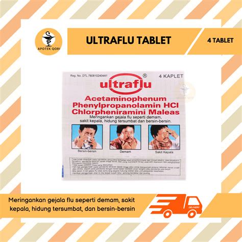 Jual Ultraflu Strip Tablet Demam Flu Hidung Tersumbat Sakit Kepala