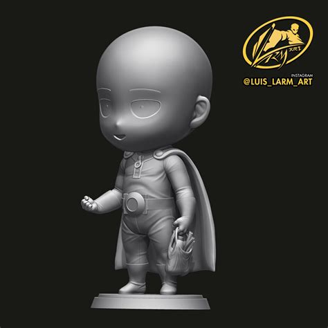 3d File Saitama Chibi One Punch Man 👊・model To Download And 3d Print・cults