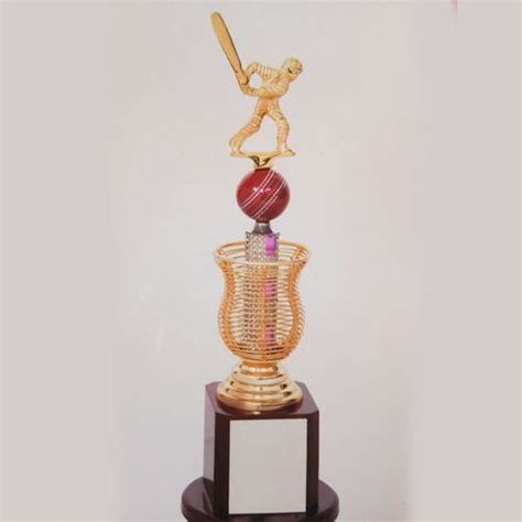 Golden Gold Plated Aluminium And SS Cricket Trophy At Rs 630 Piece In