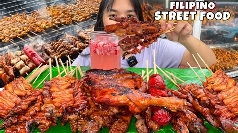 Assorted Filipino Ihaw Ihaw Street Food Mukbang Pinoy Mukbang Youtube