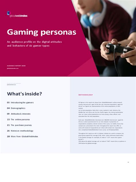 Gaming Personas An Audience Profile On The Digital Attitudes And