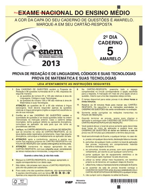 Enem 2013 Prova - Prova - enem - amarela - 2013-2dia - prova - enem - amarela - 2013-2dia ...