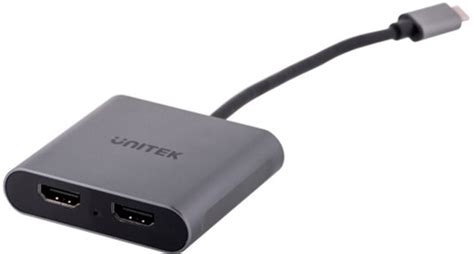 Адаптер Unitek Usb C To 2x Hdmi 4k Mst V1404b фото відгуки