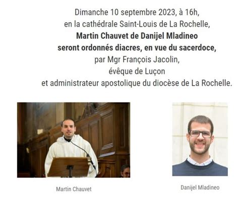 La Rochelle Ordination De Deux Diacres En Vue Du Sacerdoce Riposte