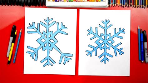 How To Draw A Snowflake - Art For Kids Hub