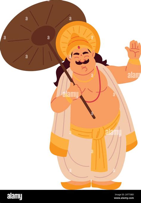 King Mahabali In Onam Festival Of Kerala Stock Vector Image Art Alamy