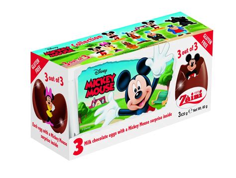 Zaini Disney Mickey Mouse Chocolate Surprise 3 Eggs With Mini Toy