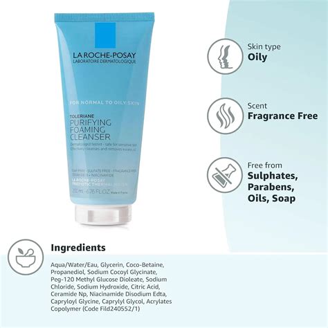 La Roche Posay Toleriane Purifying Foaming Cleanser Ml