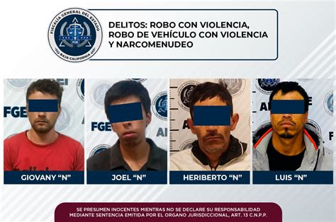 Por Robo Con Violencia Robo De Vehículo Y Narcomenudeo Cuatro Hombres Deberán Responder Ante La