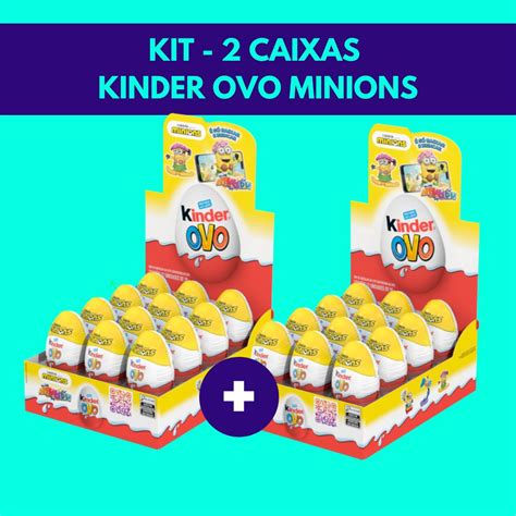 Kit 2 Caixas Kinder Ovo Minions 12 Uni 24 Unidades Shopee Brasil