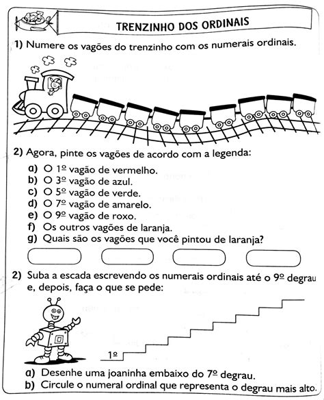 Numerais Ordinais 1 Ano - 9
