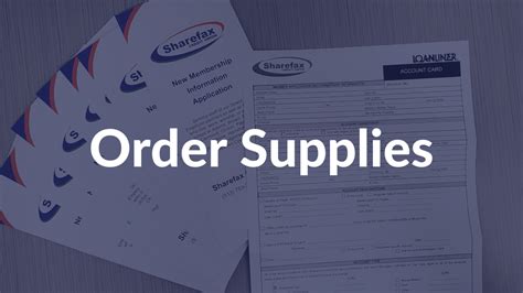 Order Supplies Sharefax Credit Union