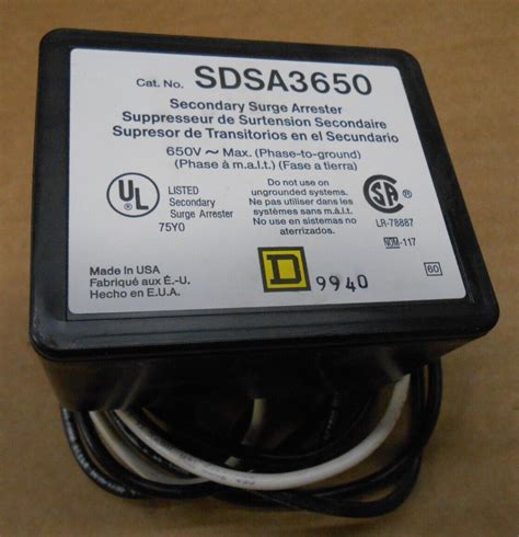 New Square D Sdsa Secondary Surge Protector Protection Device Spdt