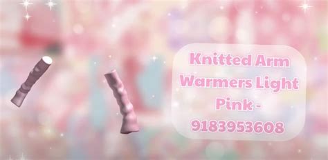 Pink Sleeves Bloxburg Decal Codes Arm Warmers Pink Accessories